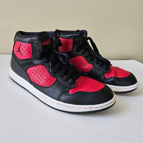 Nike Air Jordan Access Black Gym Red Sneakers, Men's 10 Jumpman Basketball - Picture 1 of 11